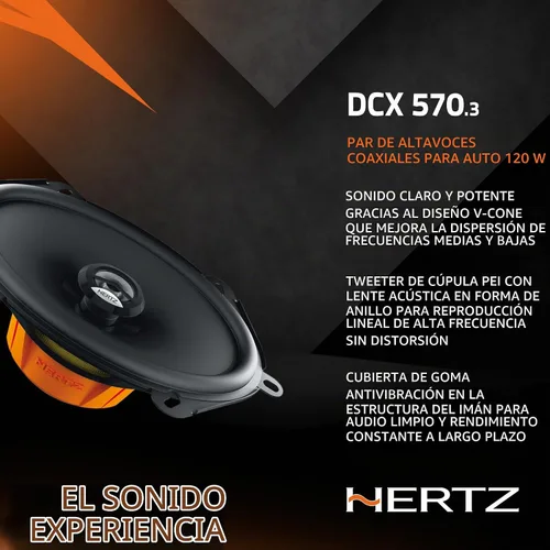 Vista 4 de HERTZ Dieci Series DCX-5703 Altavoces coaxiales bidireccionales 5x7 - Par
