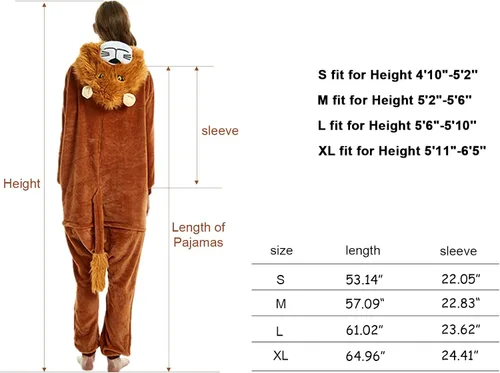 Vista 5 de Pijama de forro polar de animal para mujer, disfraz de una pieza para Navidad, Halloween, cosplay
