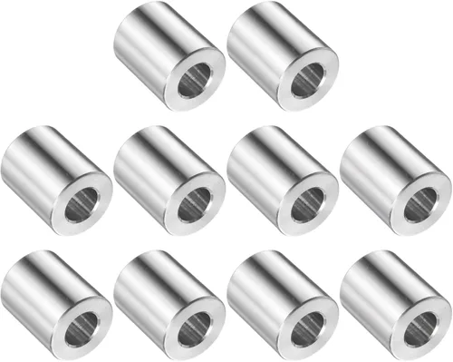 Vista 144 de uxcell 10 piezas de espaciador de acero inoxidable de 3/8" de diámetro interno x 3/4" de diámetro exterior x 1" de longitud, espaciador de rosca