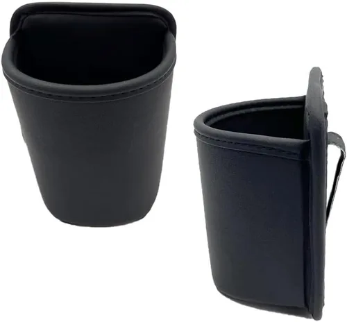 Vista 6 de JAVOedge Paquete de 2 soportes negros para almacenamiento de automóvil, para bolígrafos, monedas, dinero en efectivo, cabe en portavasos