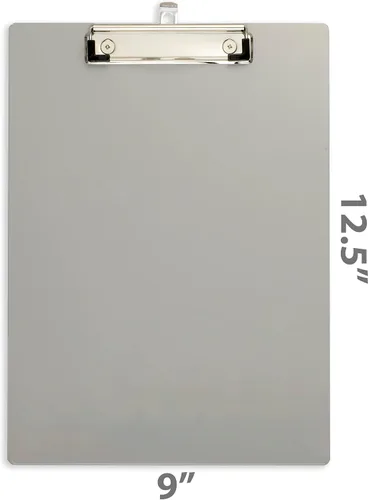 Vista 2 de Officemate Portapapeles magnético de aluminio con clip de perfil bajo, plata (83217)