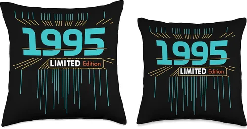 Vista 3 de Retro Gaming 1995 Limited Edition Birthday 1995 Men Woman Throw Pillow