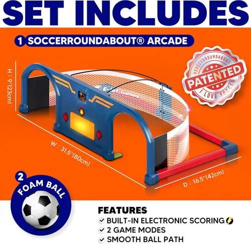 Vista 4 de Soccer Arcade - Juego de balón de fútbol interactivo para entrenamiento Diversión familiar juguetes de juego deportivo interior para fiestas