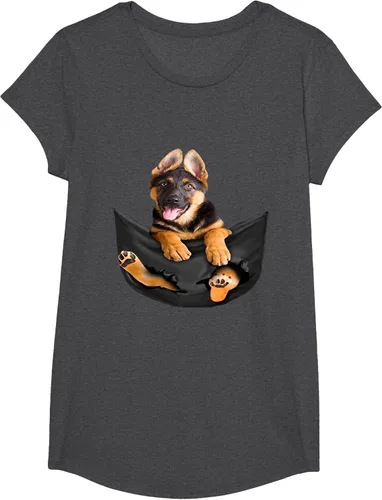 Vista 78 de Dog Lovers Gifts - Camiseta divertida con cara de perro con bolsillo, Negro, S