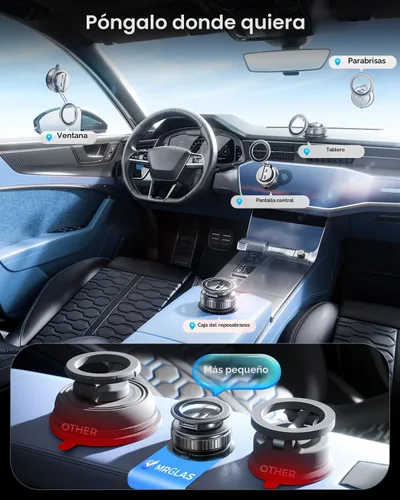 Vista 3 de MRGLAS 2026 Soporte Magnético y de Vacío Telefónico Giratoria de 360° Actualizado, para Montura de Succión Magsafe