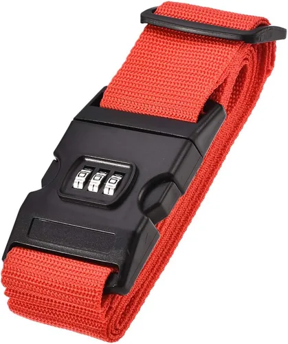 Vista 9 de uxcell Correa de equipaje para maleta con hebilla, cerradura de combinación, accesorio de embalaje de viaje de PP ajustable de 0.8 x 2.0 in, azul