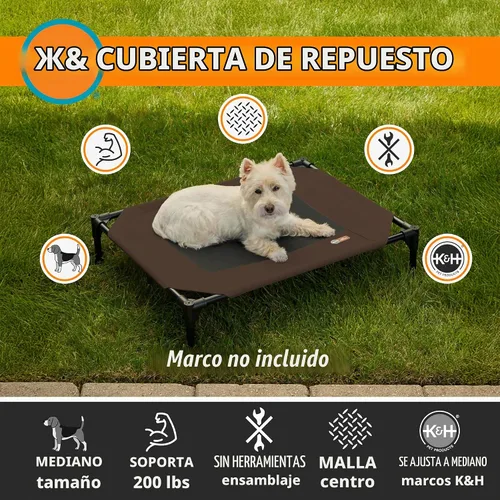 Vista 3 de Cuna de repuesto para mascotas con fabricación original de K&H, (marco no incluido) Designed to fit K&H Medium Pet Cots (Sold Separately), Indoor