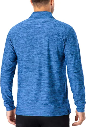 Vista 13 de NAVISKIN Camisas polo para hombre, de secado rápido, UPF 50, manga larga y corta, que absorben la humedad