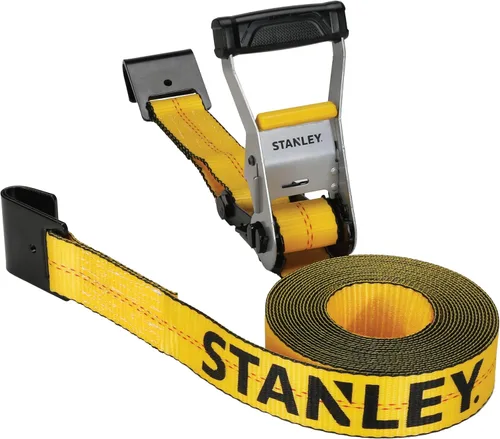 Vista 13 de STANLEY S10002-12 Correas de trinquete negras/amarillas de 1" X 12' - Carga de trabajo segura de 500 LBS / Fuerza de rotura de 1,500 LBS, paquete