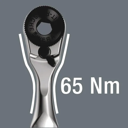 Vista 7 de Llave de carraca Wera 8001 A con encaje cuadrado de 1/4" (6.35 mm), 60 dientes