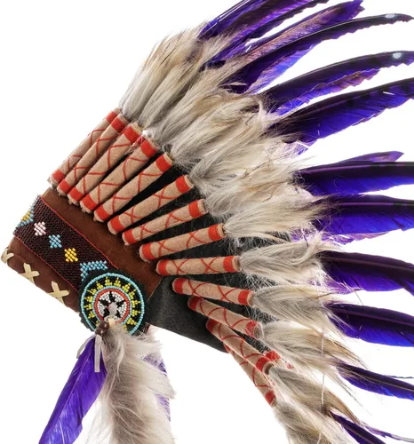 Vista 22 de Novum Crafts Tocado de plumas Inspirado en indios nativos americanos Elige