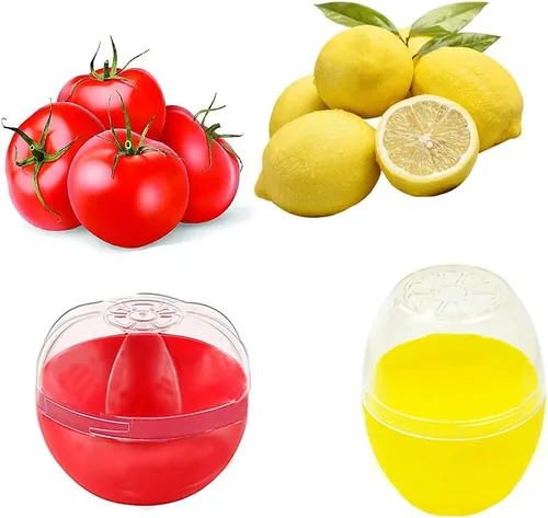 Vista 3 de Soporte de almacenamiento de cebolla, ajo, limón, aguacate, para refrigerador, sin BPA, tomate, vegetal, en forma de alimentos, contenedor
