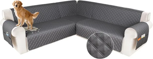 Vista 43 de HDCAXKJ Funda impermeable para sofá modular en forma de L, fundas seccionales de esquina lavables, a prueba de mascotas, protector de muebles