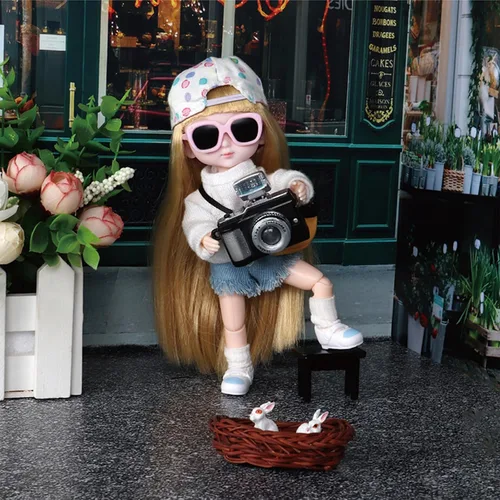 Vista 6 de ONEST 6 piezas de mini cámara juguetes para muñeca accesorios miniatura