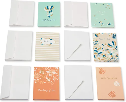 Vista 5 de American Greetings Surtido de tarjetas de condolencias, 6 diseños inspirados en la naturaleza (48 unidades)