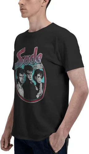 Vista 5 de Soda Stereo T Shirt Mens Summer Tee Casual Short Sleeve Shirts