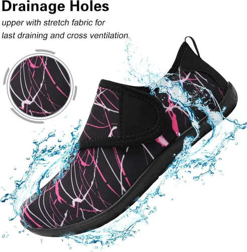 Vista 3 de Lisdwde Zapatos de agua antideslizantes para hombre y mujer, zapatos de natación, deportes de playa, secado rápido, zapatos de calcetín para mujeres