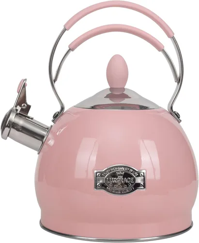 Vista 10 de Tetera Silbante de Acero Inoxidable, Tetera para Estufa de Inducción, Olla para Té de Ebullición Rápida para Calentar Agua 2.6 Cuartos