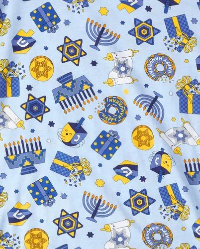 Vista 3 de The Children's Place Baby Adult Family Matching, Hanukkah Pajama Sets, Cotton