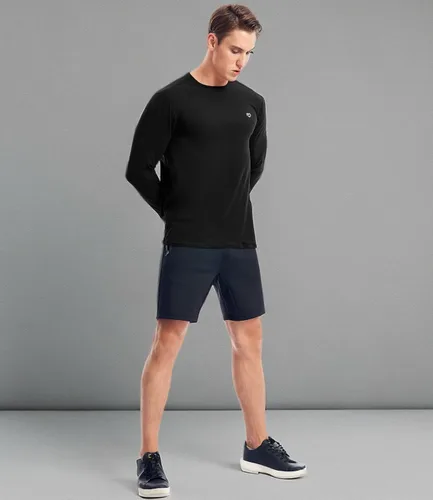 Vista 7 de Zengjo - Camiseta de manga larga de Baselayer para hombre, ligera, para correr Negro