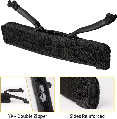 Vista 3 de IDOGEAR Inserto de tira de cremallera para chaleco Combat AVS CPC JPC2.0 Accesorios de bolsillo de gancho y bucle cremalleras dobles 5.9 pulgadas
