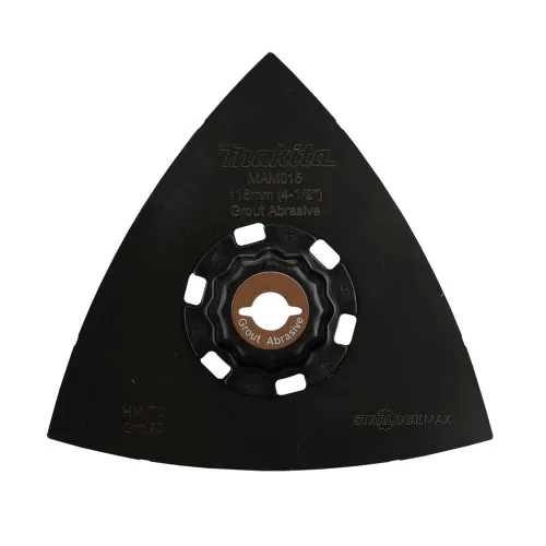 Vista 2 de Makita E-08632 StarlockMax® Multiherramienta Oscilante 4-1/2" Carburo de Tungsteno 20 Grit Delta Triangle Lijado Pad