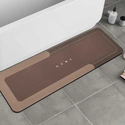 Vista 23 de Housego Tapete mágico de baño absorbente, alfombra de secado rápido, tapete mágico de baño antideslizante, alfombra de piso con respaldo de goma