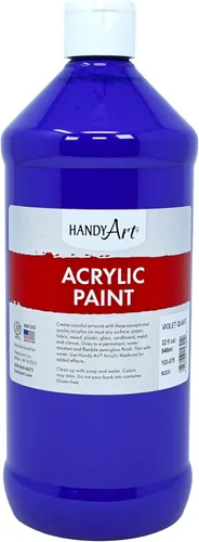 Vista 48 de Handy Art Pintura acrílica, juego de 12 colores, botellas de 16 onzas, acrílico líquido para estudiantes semibrillante, consistencia de flujo