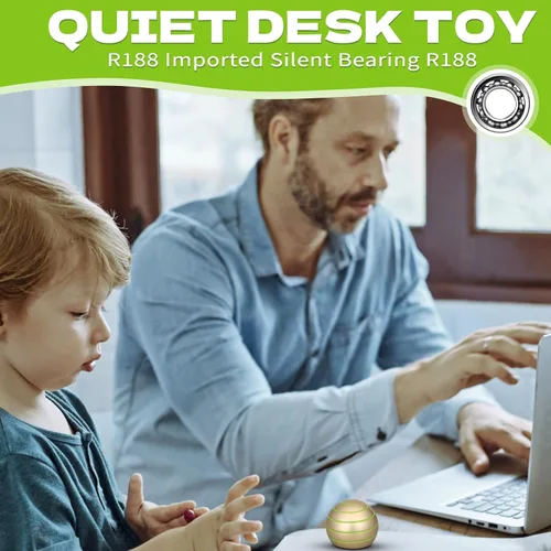 Vista 5 de Dilabnba Kinetic Spinner - Bola de juguete de metal para niños y adultos, cuerpo completo, ilusión óptica, alivio del estrés, giroscopio, regalo