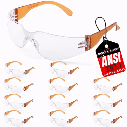Vista 30 de BISON LIFE Gafas de seguridad surtidas para hombres y mujeres ANSI Z87.1