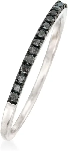Vista 3 de Ross-Simons 0.15 ct. t.w. Black Diamond Anniversary Ring in Sterling Silver