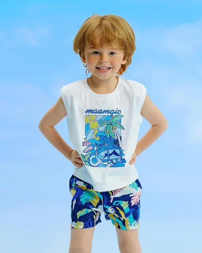 Vista 8 de maamgic Traje de baño para niños con forro de compresión elástico para niño