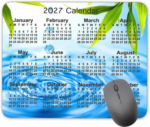 Vista 17 de Alfombrilla de mouse con calendario, calendario horizontal 2026, alfombrilla de mouse de goma natural, alfombrilla de mouse rectangular de calidad