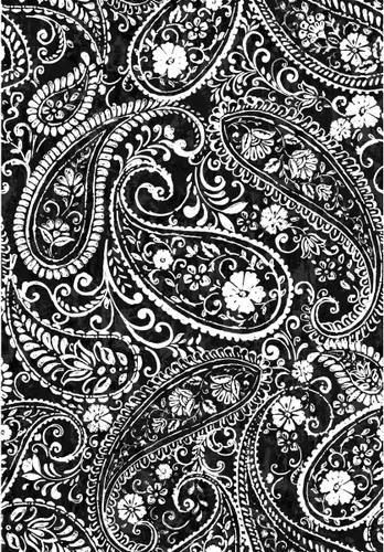 Vista 5 de RoomMates RMK11582RL - Papel tapiz autoadhesivo con estampado de cachemira, color negro