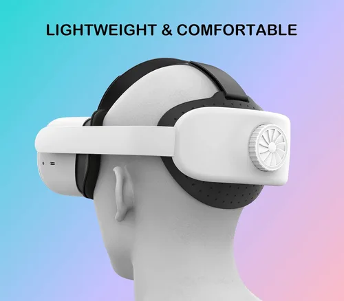 Vista 3 de BUSQUEDA Elite Strap for Oculus Quest 2, Lightweight & Comfortable Replacement Accessories for Meta Quest 2 Head Strap,Enhanced Support in VR (White)
