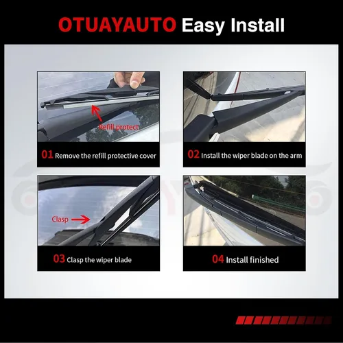 Vista 6 de OTUAYAUTO Escobilla de limpiaparabrisas trasera de 10 pulgadas H250 de repuesto para Honda HRV 2016-2022, Mitsubishi Outlander Sport 11-22, Infiniti