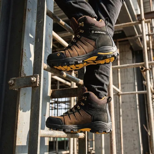 Vista 2 de SUREWAY Men's 6 Inch Soft/Steel Toe Waterproof leather Work Boots Lace up,durable comfortable slip resistant outsole, ideal for construction