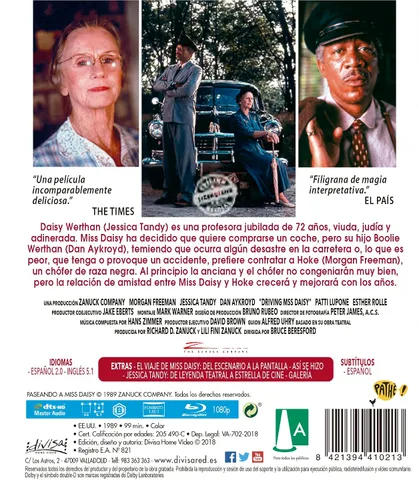 Vista 2 de Driving Miss Daisy (1989) Blu-Ray, Reg.ABC Import - Spain