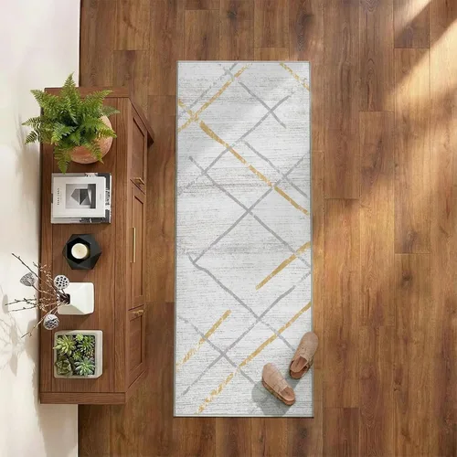 Vista 181 de jinchan Alfombra marroquí de pasillo 2x6 - Alfombra de pasillo lavable a máquina para cocina, alfombra moderna geométrica suave de pelo bajo