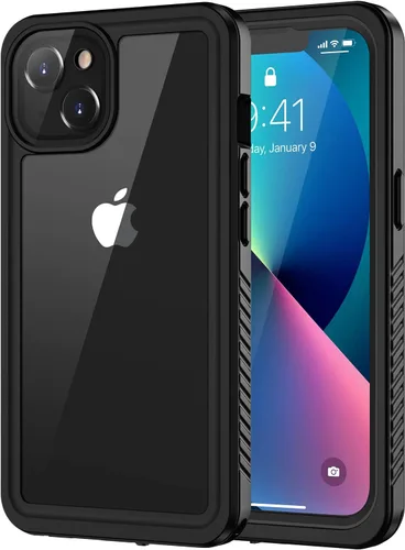 Vista 10 de Lanhiem Funda para iPhone 13, impermeable IP68, a prueba de polvo, a prueba de golpes, con protector de pantalla integrado, cubierta frontal