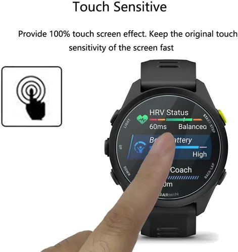 Vista 6 de Protector de pantalla para Garmin Forerunner 70, Forerunner 170, Forerunner 170 Music Watch, 5 unidades, película de vidrio templado HD [dureza 9H]