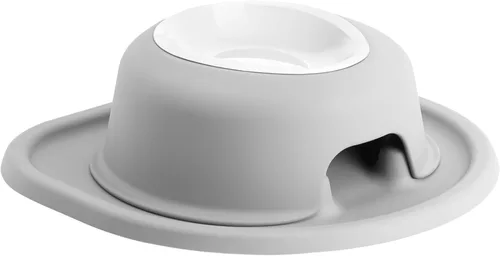 Vista 24 de WeatherTech Sistema de Alimentación Elevada Individual para Mascotas con Cuencos de Plástico para Perros/Gatos - Soporte Alto de 3 Pulgadas Gris
