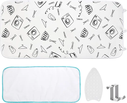 Vista 12 de Seiritex Funda para tabla de planchar de 12 x 32 pulgadas, se adapta a la tabla de planchar reflectante al calor, acolchado grueso con bordes