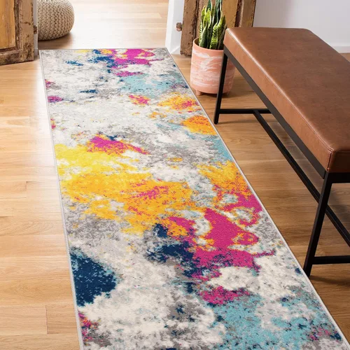 Vista 10 de Rugshop - Alfombra moderna y abstracta de la colección Sky, 2 x 3 pies, multicolor