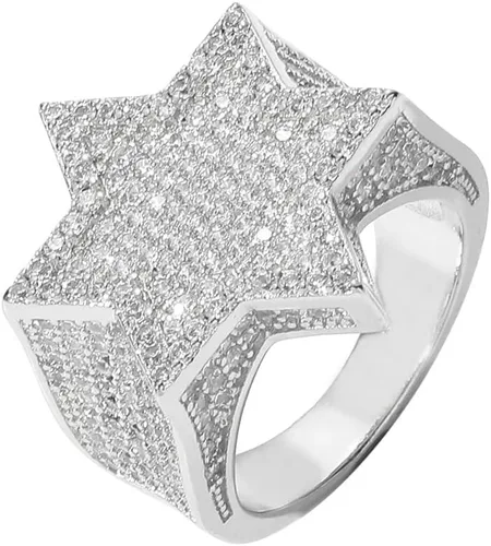 Vista 3 de DOCCESTU Juego de anillos de compromiso nupcial de plata de ley 925 para mujer, con forma de corazón, anillo de compromiso de boda con halo de plata