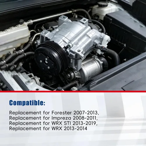 Vista 2 de Reemplazo del compresor de CA para Forester 2007-2013 Impreza 2008-2011 WRX STI 2013-2019 WRX 2013-2014 Reemplazo para CO 11227C