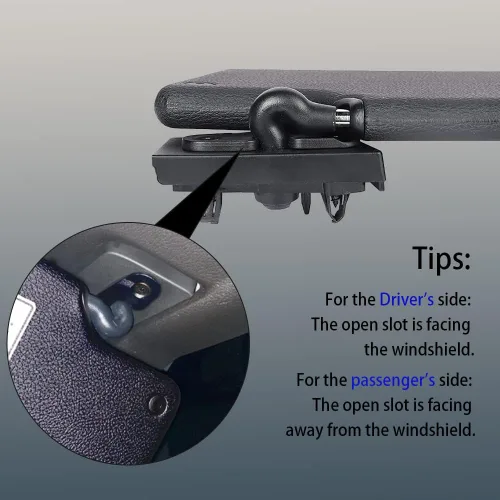 Vista 3 de deemars Kit de reparación de visera solar mejorado de aleación de aluminio, clip de visera resistente, clips de montaje de visera compatibles