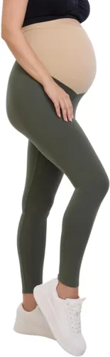 Vista 12 de Motherhood Maternity - Leggings elásticas para mujer, longitud completa, Secret Fit, para el vientre durante el embarazo Negro