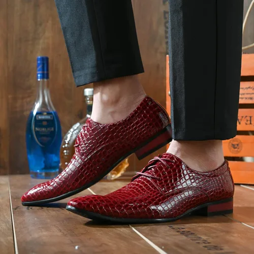 Vista 2 de Zapatos Oxford para hombre, zapatos de vestir clásicos de moda