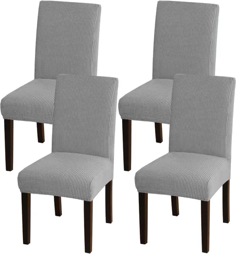 Vista 70 de Turquoize - Juego de 2 fundas elásticas para sillas de comedor, fundas lavables removibles para sillas de comedor, fundas de asiento para sillas